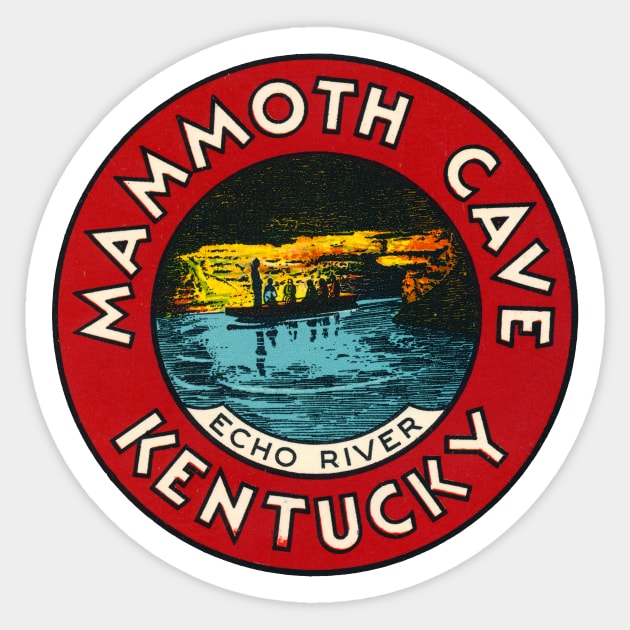 1940s Mammoth Cave Kentucky Sticker by historicimage